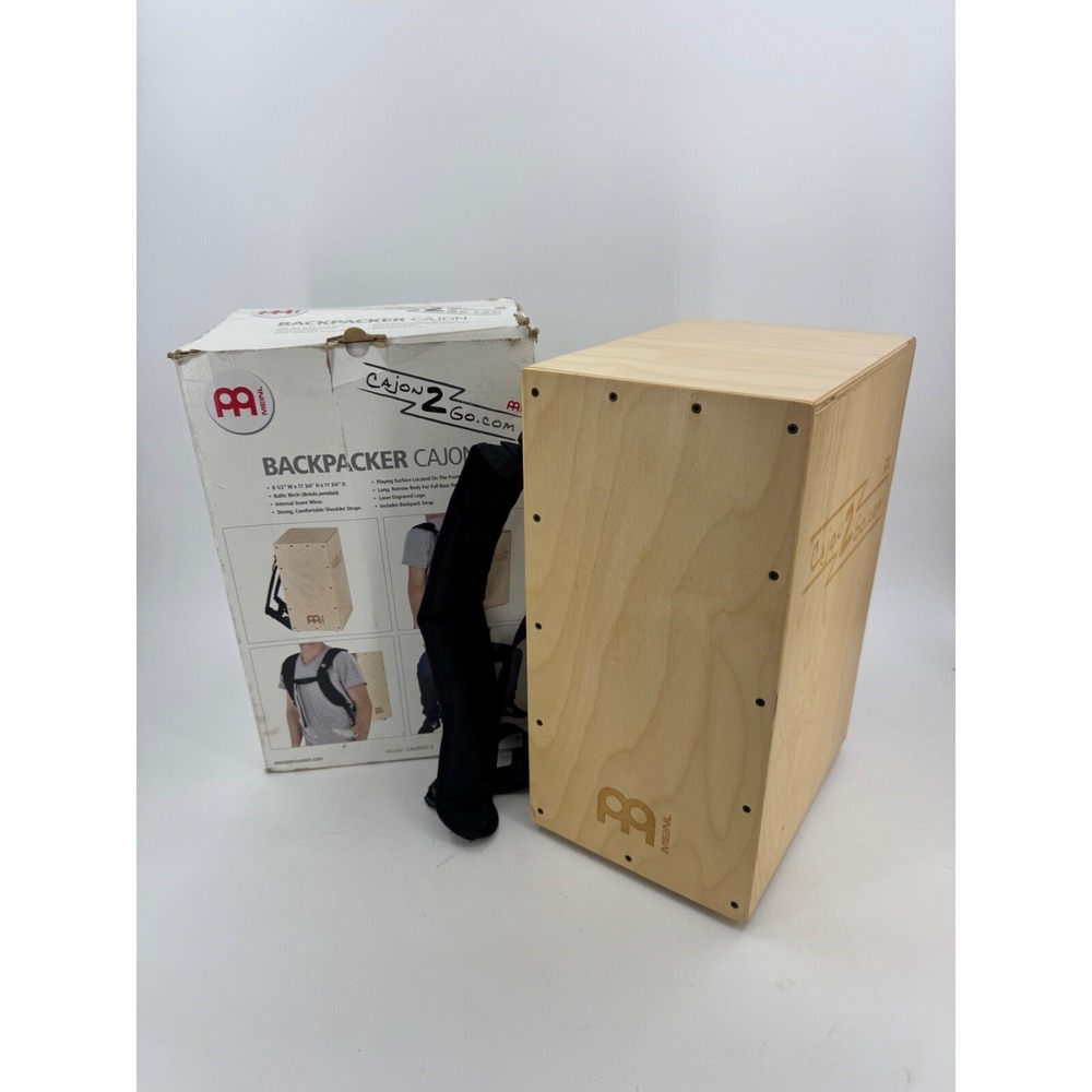 Cajon2go Meinl Backpacker Cajon - Natural Birch 8112 Wx 17 3/4" H‎ x 11 3/4" D